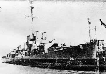 The USS Wintle back home, just after the Japanese capitulation